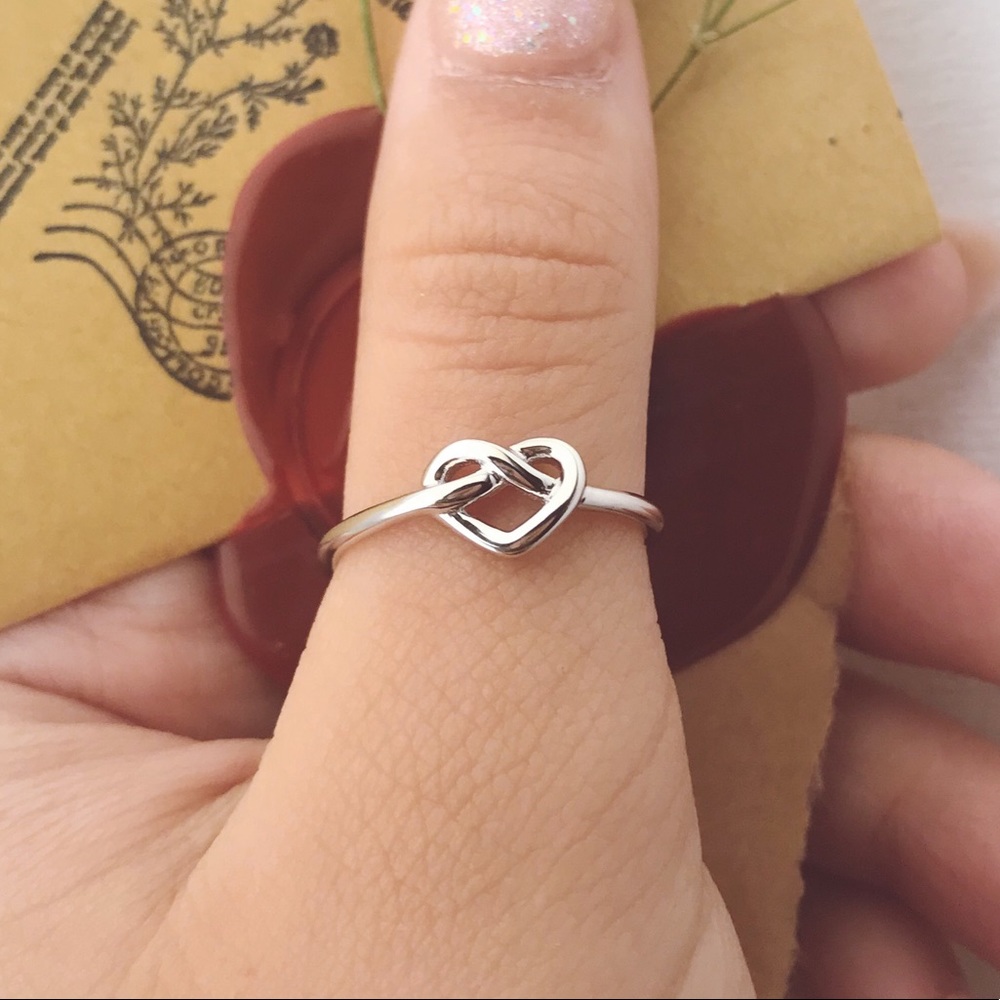 Sterling Silver Heart Knot